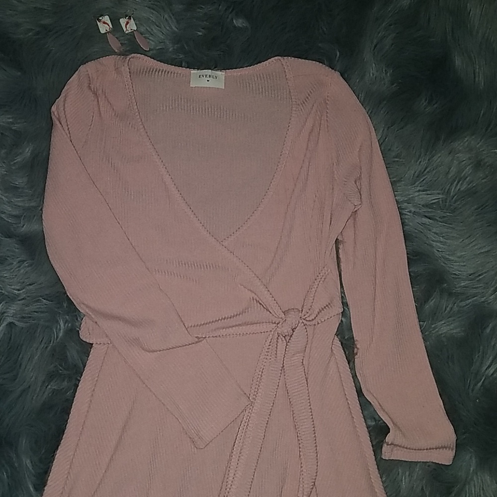 Everly, blush pink, mini dress